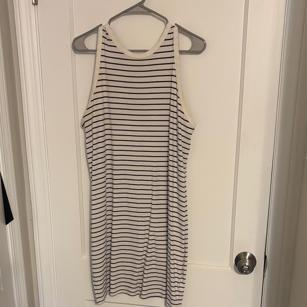 A New Day Black and White Striped Top